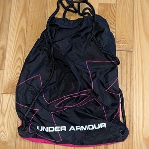 Under Armour Drawstring Backpack Pink & Black